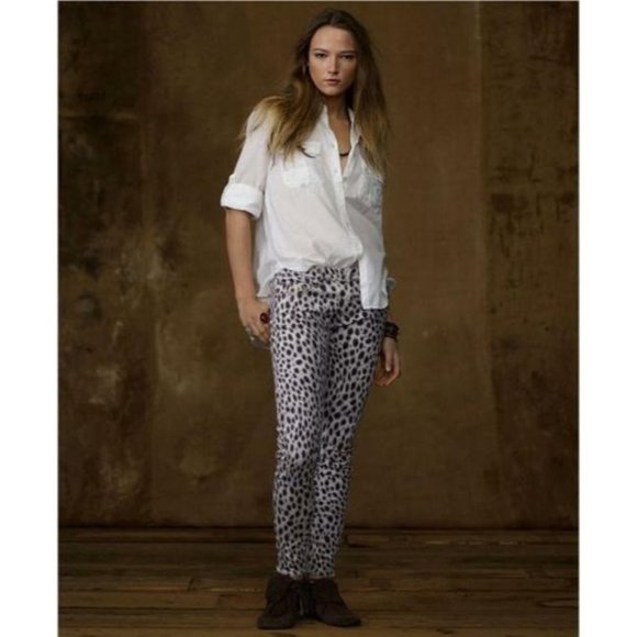 Denim & Supply Ralph Lauren's Women's Cheetah Print Skinny Jeans  26 - Picture 3 of 6